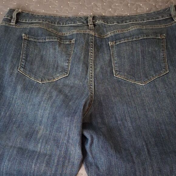 Liz Claiborne Boyfriend Skinny Blue Denim Jeans size 20W - Picture 6 of 7